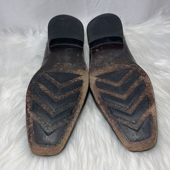 Donald J. Pliner Rex Brown Leather Slip On Dress Shoes Sz‎ 12 main image 5